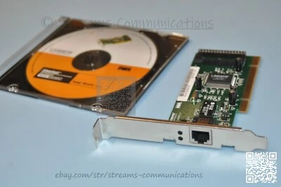 PCI Etherfast 10/100 LAN Network Card Linksys LNE100TX NIC RJ45 Version 5.1 + CD - Image 1 of 4