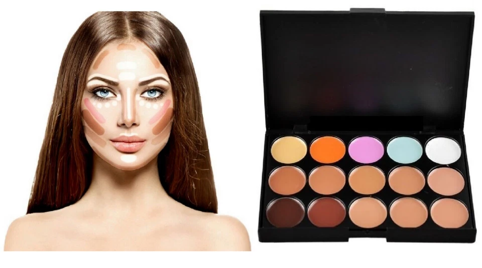 New 15 Colors Concealer Palette #1 Contour Face Makeup Cream CL1 Set UK Seller - Image 1 of 1