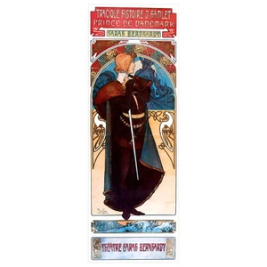 Hamlet by Alphonse Mucha FRIDGE MAGNET, 1899 Art Nouveau Ad Poster Mini Gift - Picture 1 of 7