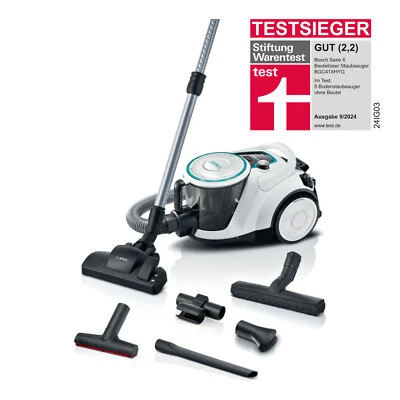 Bosch BGC41XHYG Beutelloser Staubsauger Weiß Serie 6 Bodenstaubsauger 750 Watt - Bild 1 von 4