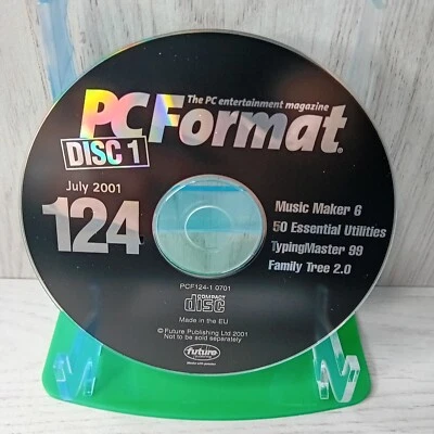 PC FORMAT DEMO 124 JULY 2001 DISC 1 PC CD ROM - RARE RETRO SOFTWARE - Image 1 of 3