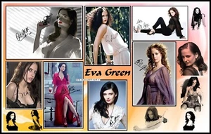 Eva Green, Signed, Collage Cotton Canvas Image. Limited Edition (EG-1) - Picture 1 of 1