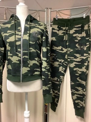 Moletom com capuz True Religion camuflado com zíper conjunto de 2 peças PXS - Imagem 1 de 4