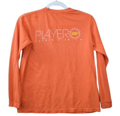 Camisa Playero Niñas Grande Naranja Manga Larga Playa Aire Libre Niños Foto 1 de 4