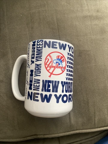 NEW YORK YANKEES MUG MLB BASEBALL NY Logobrands RED WHITE BLUE 15 Oz Cover