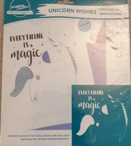 Screen Sensation Unicorn Wishes 12 X 12 Mesh Screen - Picture 1 of 2