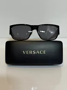 NUEVO EN CAJA Gafas de sol unisex polarizadas de metal negro brillante Versace 2262 1433/81 56 mm - Imagen 1 de 8
