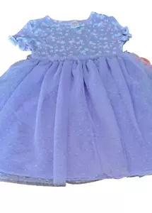 Purple floral & Bunny Rabbit Girls Lace Tutu Dress 5T New - Picture 1 of 4