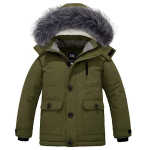 ZSHOW Boys' Winter Coat Warm Waterproof Puffer Jacket Thick Fleece Parka Hooded - Picture 1 of 47