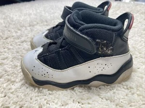 Jordan 6 Rings "Black/University Red/White" Toddler Boys' Shoe - Picture 1 of 9