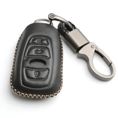 Funda de cuero genuino para llavero remoto de coche para Subaru Forester BRZ 2014-2018 Foto 1 de 4
