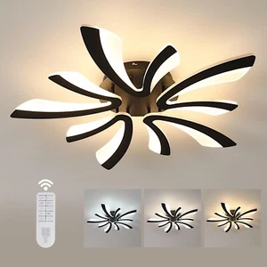 70W Dimmbar LED Decken Leuchte Blume Modern Kronleuchter Wohnzimmer Fernbedienung φ82cm - Bild 1 von 1