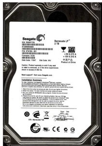 Seagate ST32000542AS PN: 9TN158-301 FW: CC34 WU 5XW 2TB SATA 3.5" HARD DRIVE - Zdjęcie 1 z 5