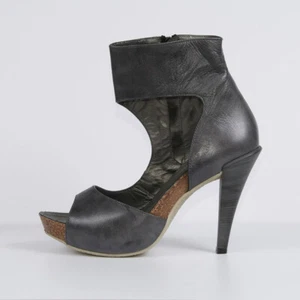 Nuevo Zapatos Mujer Zapatos de Plataforma con Tacón HIGH Tacones Cuero Gris 37 - Imagen 1 de 4