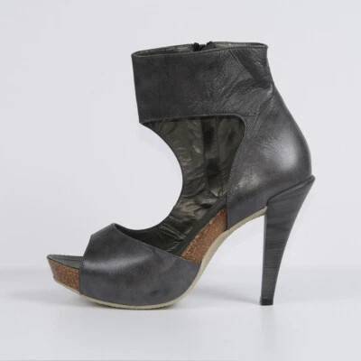 Nuevo Zapatos Mujer Zapatos de Plataforma con Tacón HIGH Tacones Cuero Gris 37 - Imagen 1 de 4