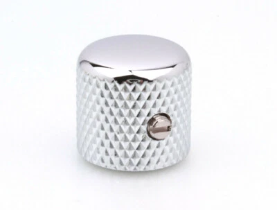 Tele® Metal Dome Soft Round Top Knob Chrome fits US-1/4" Solidshaft CTS Pots