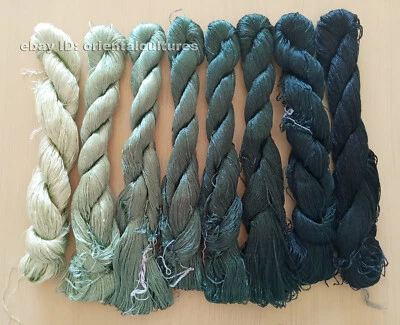 8bundles 100%natural mulberry silk,hand-dyed su embroidery silk floss/threads - Image 1 of 4