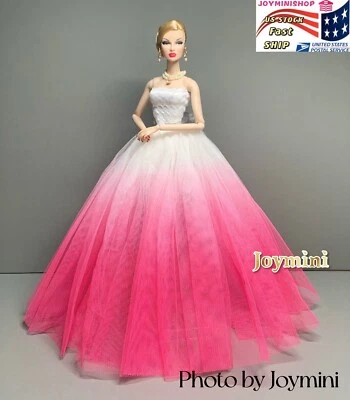 Pink Dress For Fashion Royalty Integrity Poppy Parker NuFace Dolls Coat Dress - Image 1 of 4