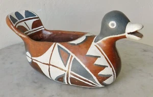 c.1910 Santana Tenorio 1880-1950 Santo Domingo Pueblo Duck Effigy Bowl Pottery - Picture 1 of 11