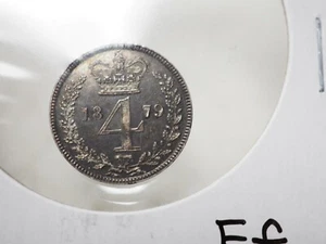 1879 Great Britain Victoria Silver 4 pence(Groat)- Maundy # 3-548 - Picture 1 of 2