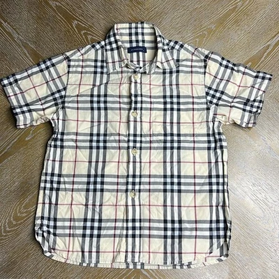 Camisa BURBERRY Little Boy manga corta abotonada 6 Foto 1 de 4