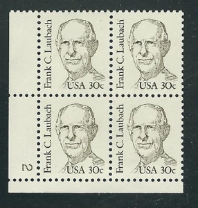 Scott #1864... 30 Cent... Frank Laubach ...Plate Block of 4 - Picture 1 of 1