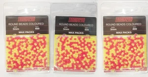1200 x Tronix Pro 3mm Round Fishing Rig Beads Red & Yellow Colours - Picture 1 of 1