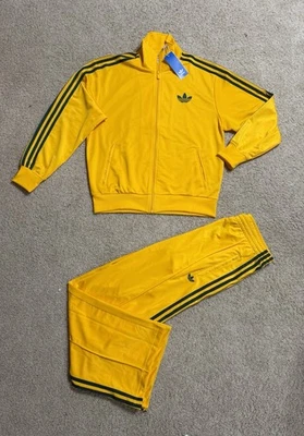 Adidas Originals Firebird женщин костюм желтый зеленый свободного кроя новый размер S, M, L - Изображение 1 из 4