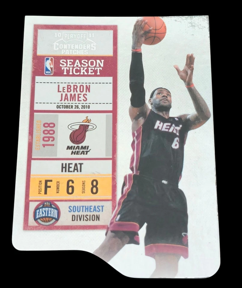 2010-11 Playoff Contenders Patches - Silver Die-Cut #93 LeBron James /299  - Image 1 of 4