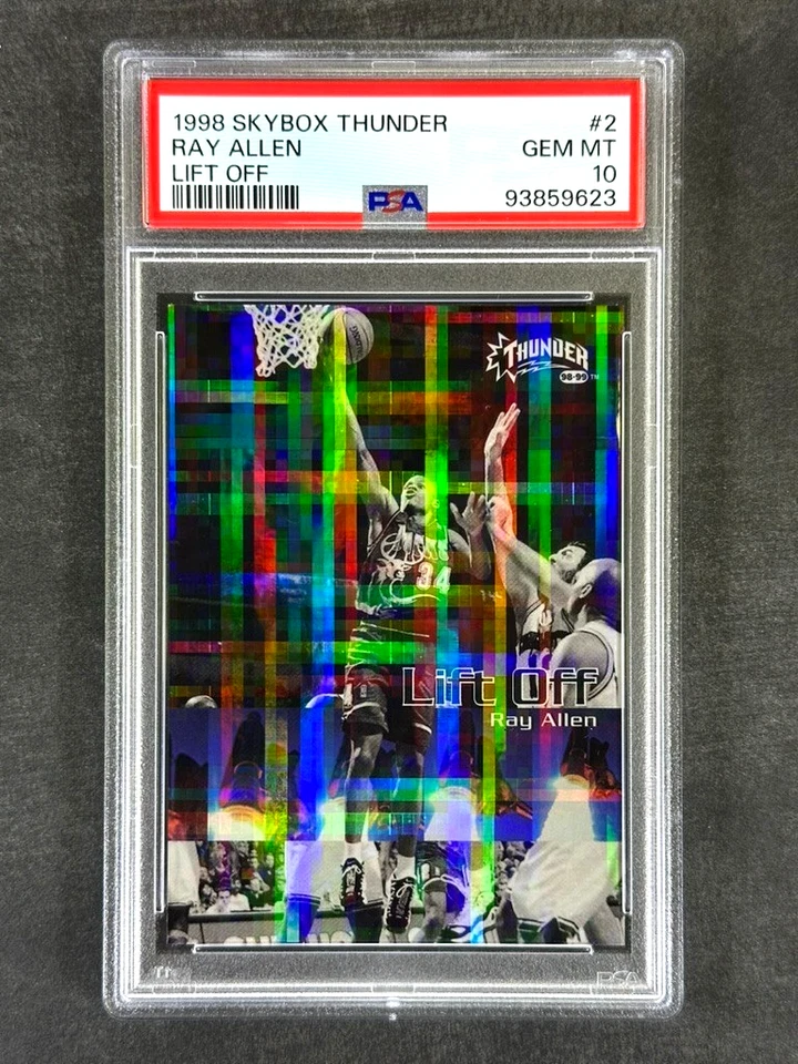 Skybox Thunder #2 Ray Allen 1998 despegue PSA 10 gemas como nuevo, Pop 6 Foto 1 de 2