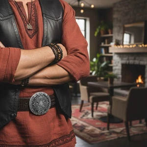 Hombres Mujeres Hebilla de Cinturón Color Plateado Metal Moda Occidental Calendario Azteca Maya - Imagen 1 de 24