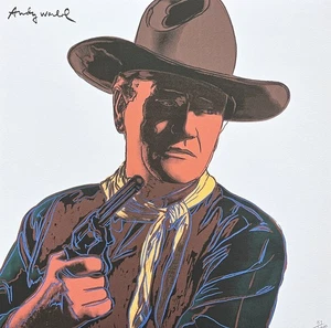 ANDY WARHOL - John Wayne - signed, numbered 153/2400, 60x60 cm, CMOA - Picture 1 of 4
