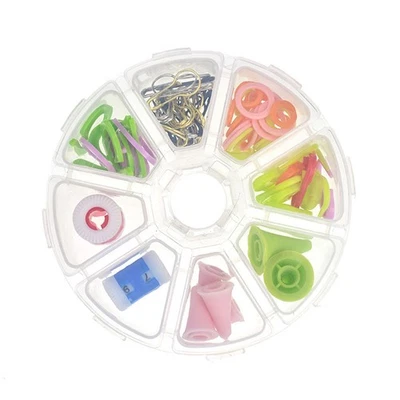  1 Set / 89 Stück handgefertigtes Diy-Strickwerkzeugset Nadelkappe Reihenzähler - Bild 1 von 4