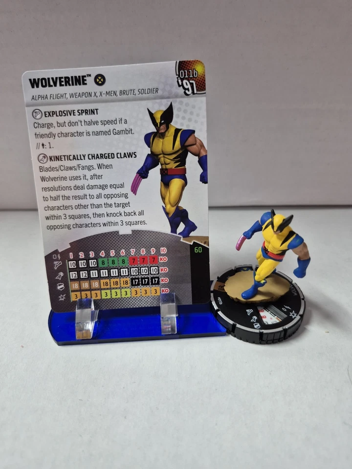 Marvel Heroclix X-men 97 Wolverine 011b Chase W/card - Image 1 of 1