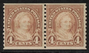 USA Scott 601 Horizontal Coil Pair Mint NH (1923) - Picture 1 of 2
