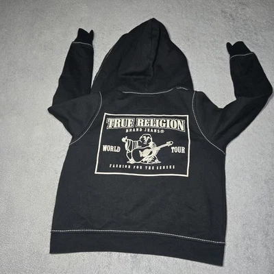 Sudadera con Capucha True Religion Cremallera Negra Talla Grande (Juvenil) Vellón Leer Descripción Foto 1 de 4