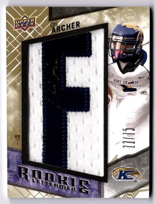 2014 Upper Deck Dri Archer Rookie Letterman Auto /75 Kent State - Image 1 of 2