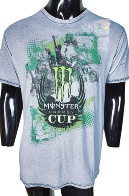 Vintage Y2K Monster Energy Short Sleeve Burnout Graphic T-Shirt Size M/L - Image 1 of 4
