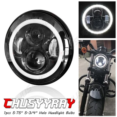 Faro LED Hi-Lo DRL para Yamaha Virago 535 1100 Vmax 1200 5-3/4" 5,75 pulgadas Foto 1 de 4