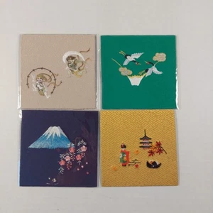 Japanische Goshuin Hüllen Handgeschriebene Kunst Sammlung 4 Tafeln Set - Bild 1 von 8