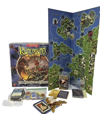 Cartas Runebound 2ª Edición Island Of Dread Expansión 2005 y Shadows of Margath Foto 1 de 4