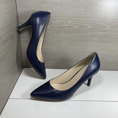 Женские туфли-лодочки Cole Haan с принтом из синей змеиной кожи - размер 9 B - отличное состояние товара - Изображение 1 из 4