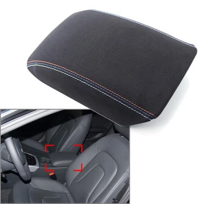 Leather  Front Center Console Armrest Lid Cover For Audi A4 2009-2016 Foto 1 de 4