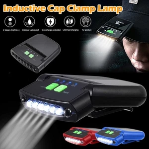 1-4X LED Recargable Sombrero Clip-on Lámpara de Cabeza Faro Sensor Antorcha Luz Camping - Imagen 1 de 16