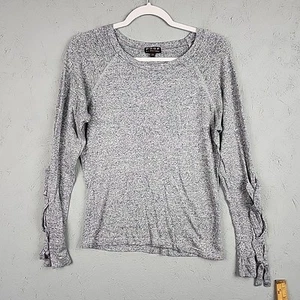 Poof New York camicia donna blu medio erica outdoor manica lunga casual rayon - Foto 1 di 8