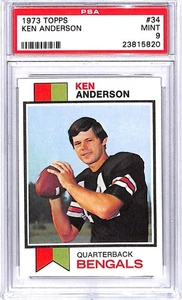 1973 Topps #34 Ken Anderson RC Rookie Cincinnati Bengals Football PSA MINT 9 - Picture 1 of 2
