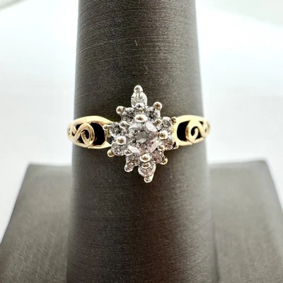 10K 417 1.95G Cluster Ring Sz: 7! (WMP014934) - Image 1 of 4