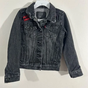 Levi's Disney Minnie Mouse Girls Trucker Jacket Black Size 4T - Picture 1 of 7