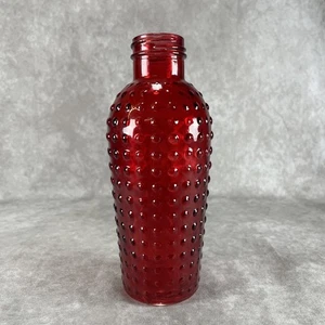 Vintage rote Nagelkunst Glas Knospe Vase Bouquet für Blumen JARDOTS DPS 8" hoch - Bild 1 von 5