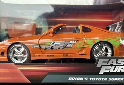 Jada Toys - Carro Toyota Supra 1995 Velozes e Furiosos Brian, Escala 1:24 - Laranja - Imagem 1 de 4